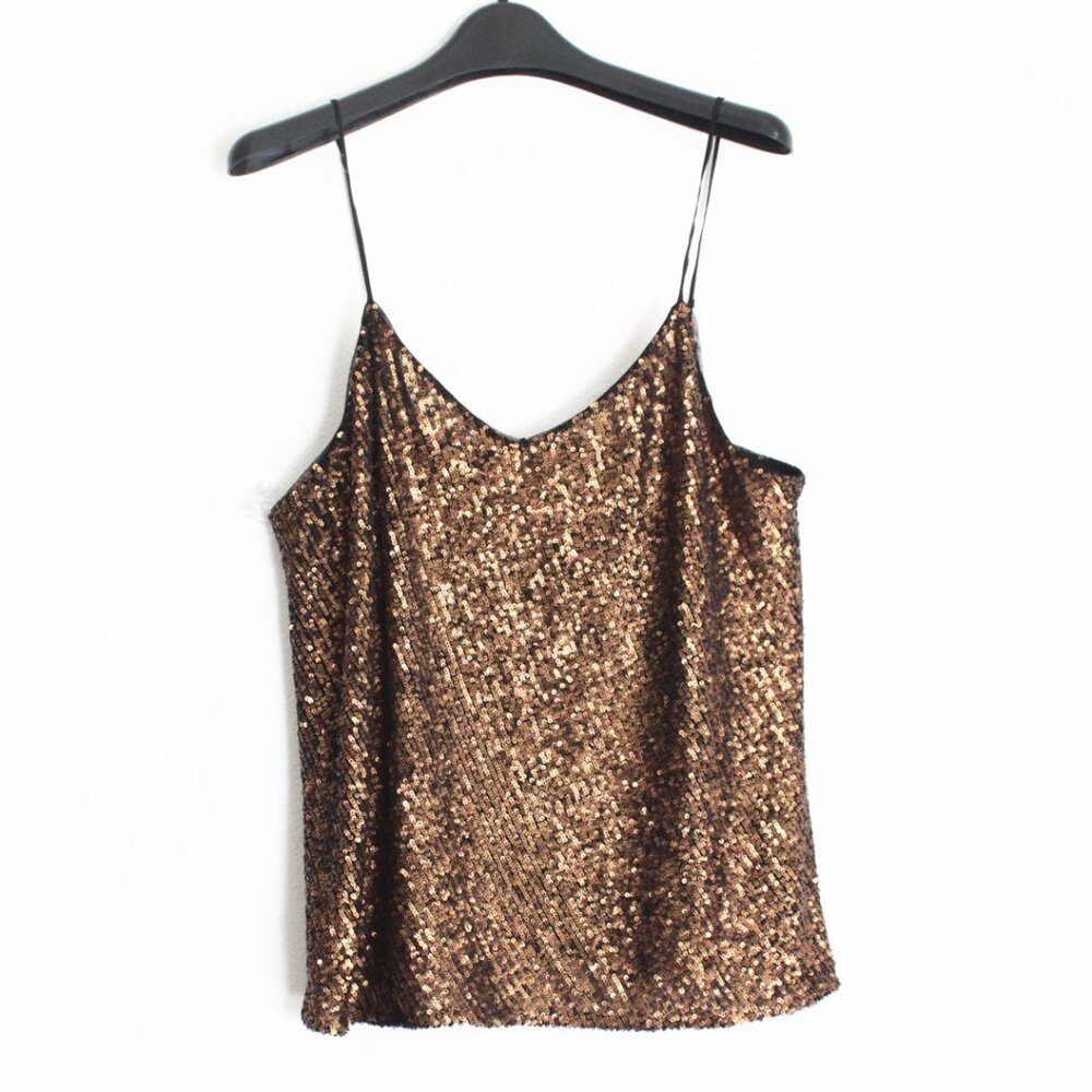 Johnny Was Toto Sequin Cami Top, L, XL